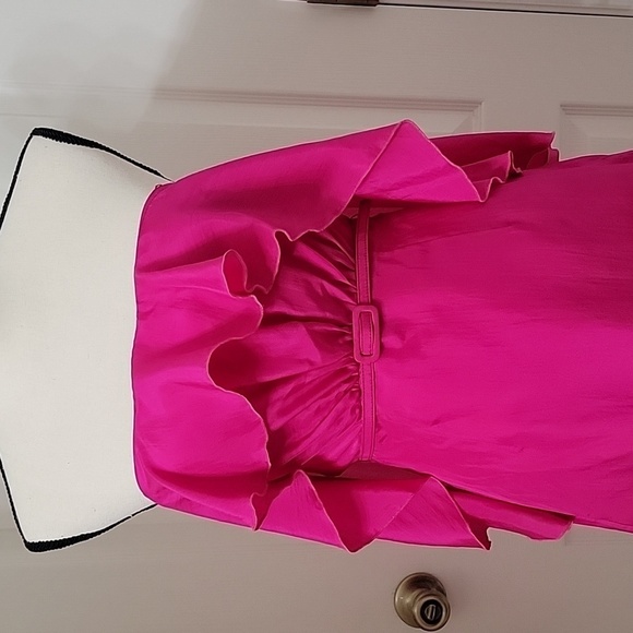 Susana Monaco Hot Pink Size Unknown Material Unknown Strapless Belted Dress NEW - Picture 5 of 13
